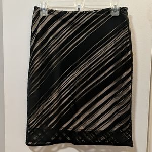 Black and nude pencil skirt